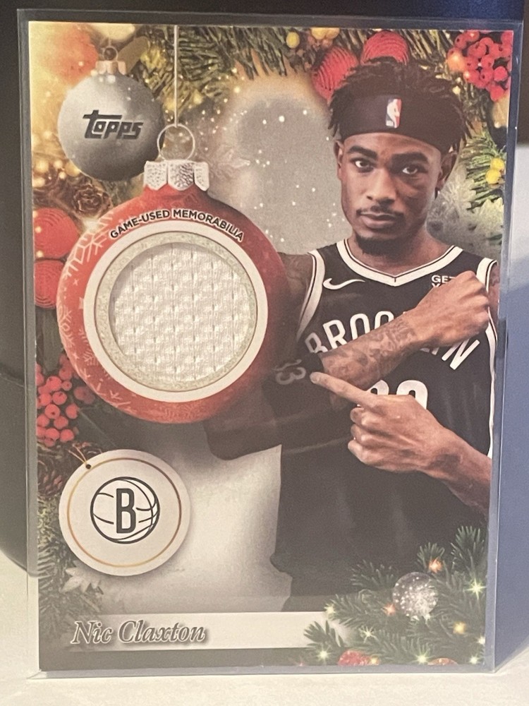 2025-26 Topps Holiday Basketball Game Used Relic Nic Claxton