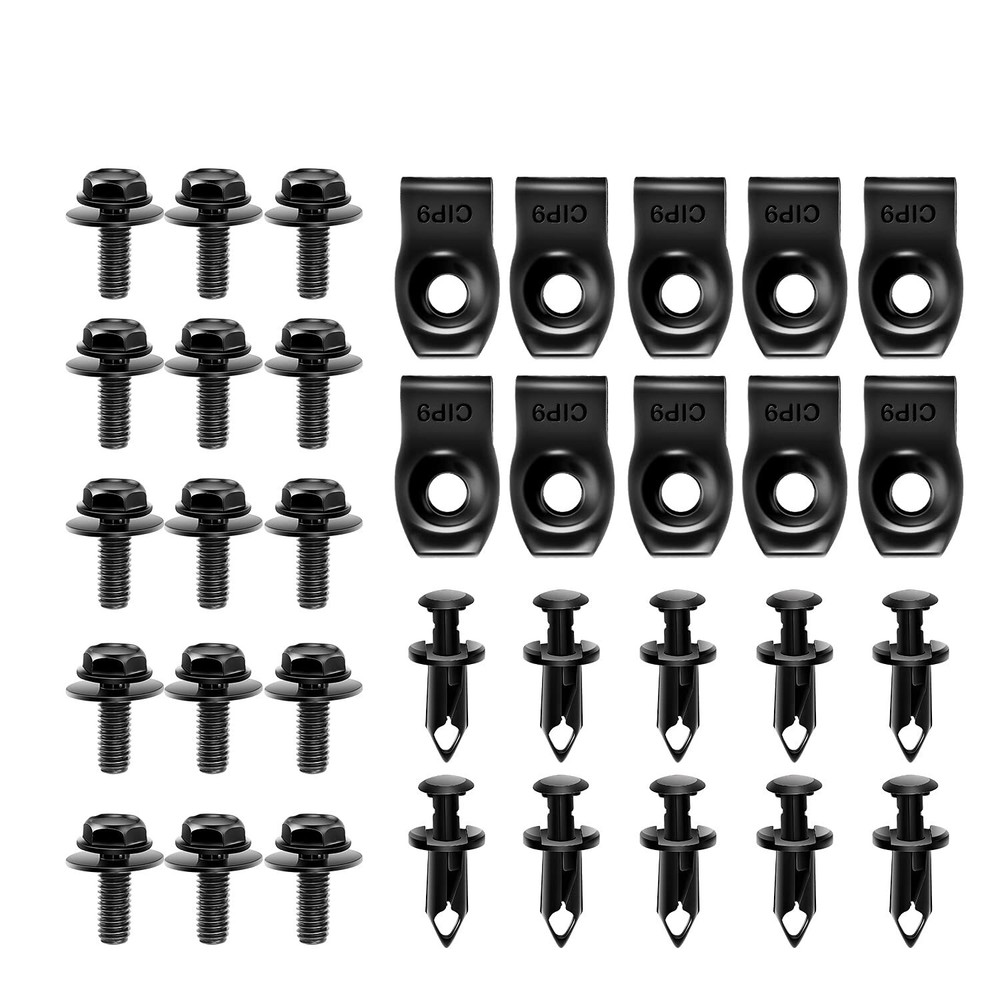 GOOACC GRC-70 35PCS Engine Under Cover Splash Shield Guard Bolt Kit for Bumper