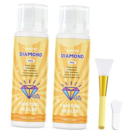 GHHKUD Diamond Painting Sealer 240ML, DIY Diamond Art Glue Sealer with 2pack