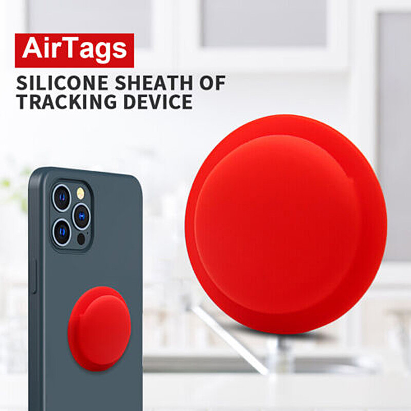 Slim Silicone Case for Apple AirTag with Adhesive Backing