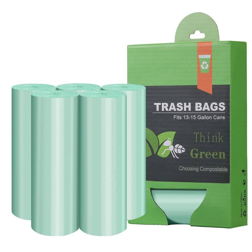 Compostable Trash Garbage bags,13-15 Gallon Tall Kitchen Trash Bags,Heavy Dut...