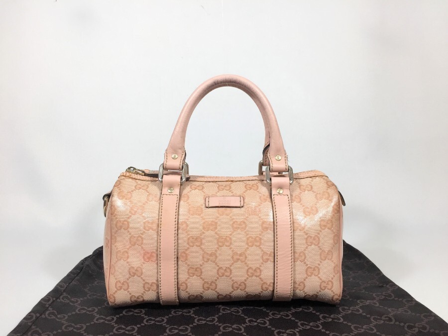 GUCCI GG PVC Leather Pink Handbag 678327