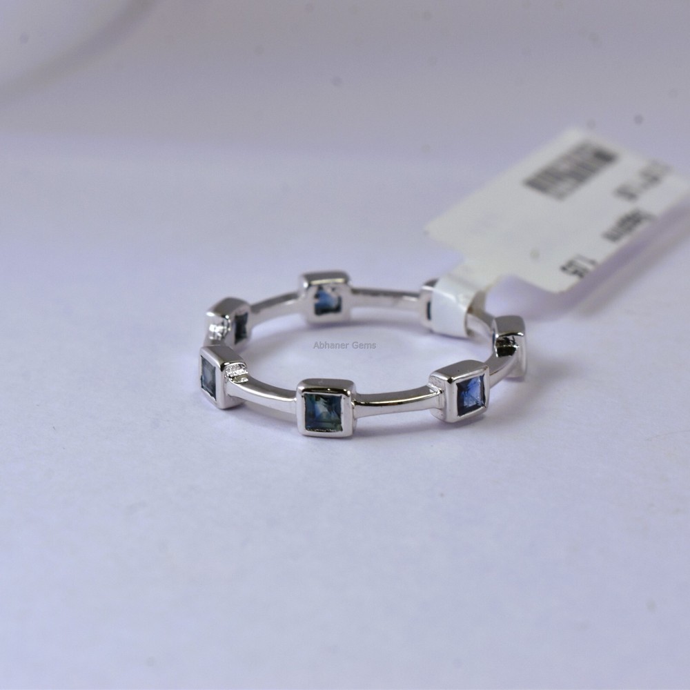 Sapphire Stylish Full Band Handmade Silver Ring Vintage Traditional Skill