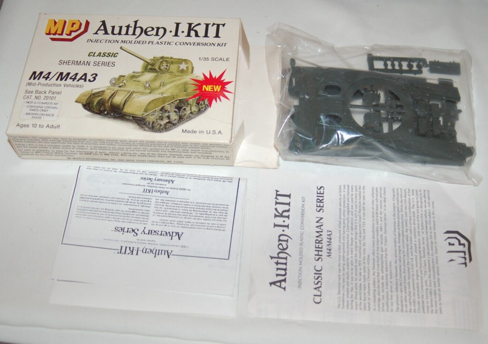 1/35 MP AUTHEN I KIT SHERMAN SERIES M4/M4AS MID PROD. CONVERSION KIT FOR HULL
