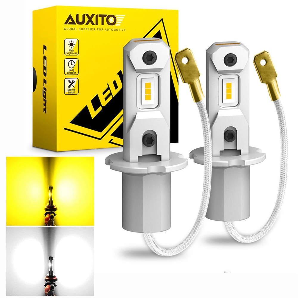 AUXITO H3 Fog Light Bulbs 3000K Yellow Golden LED Conversion kit Bright GF M