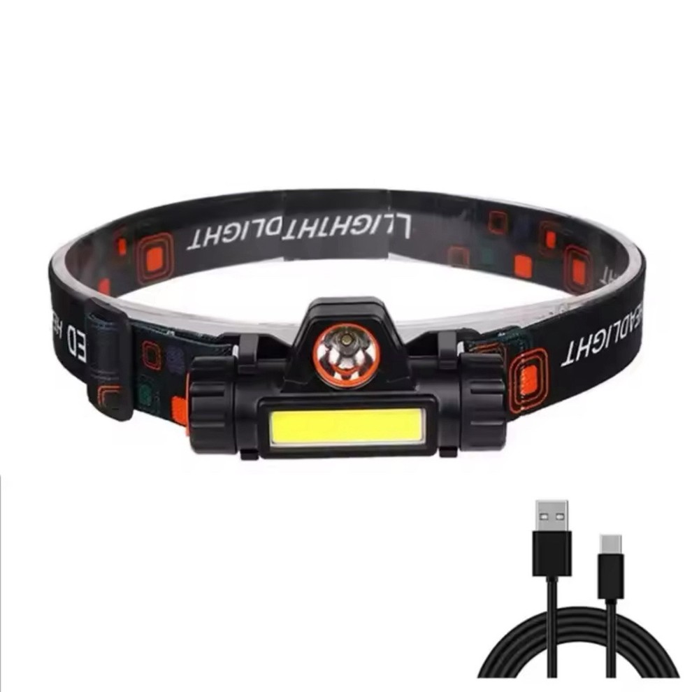 High Power LED Headlamp ~ Adjustable Strap and USB Cord. Rechargeable headset.