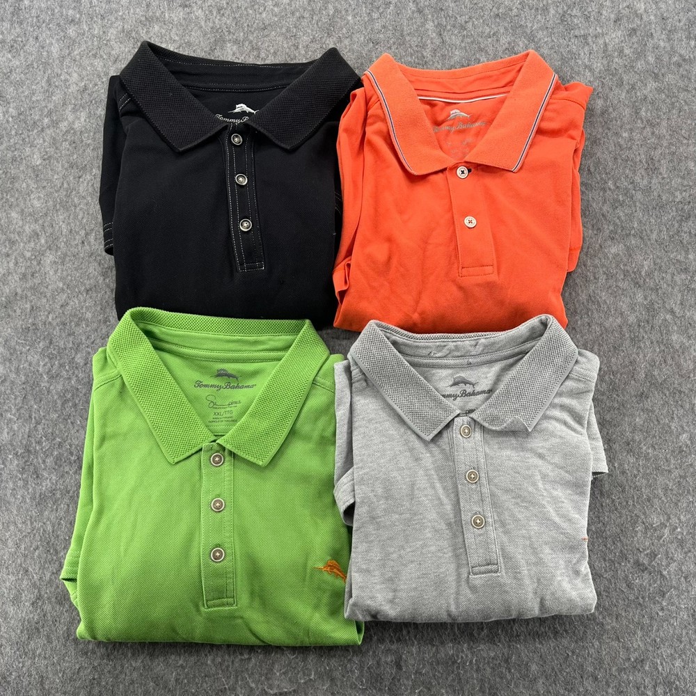 Tommy Bahama XXL Supima Cotton Golf Polo Shirt Lot Of 4