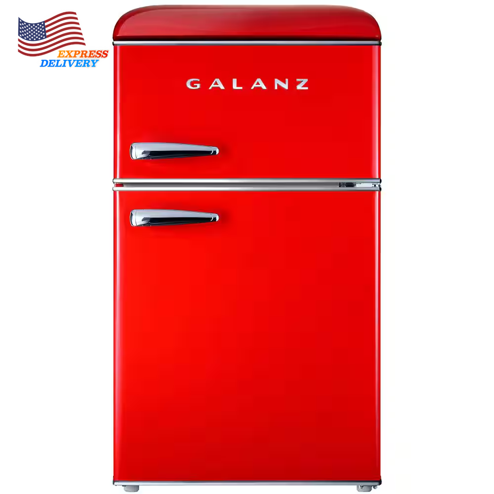 3.1 Cu Ft Retro Red Top Freezer Refrigerator
