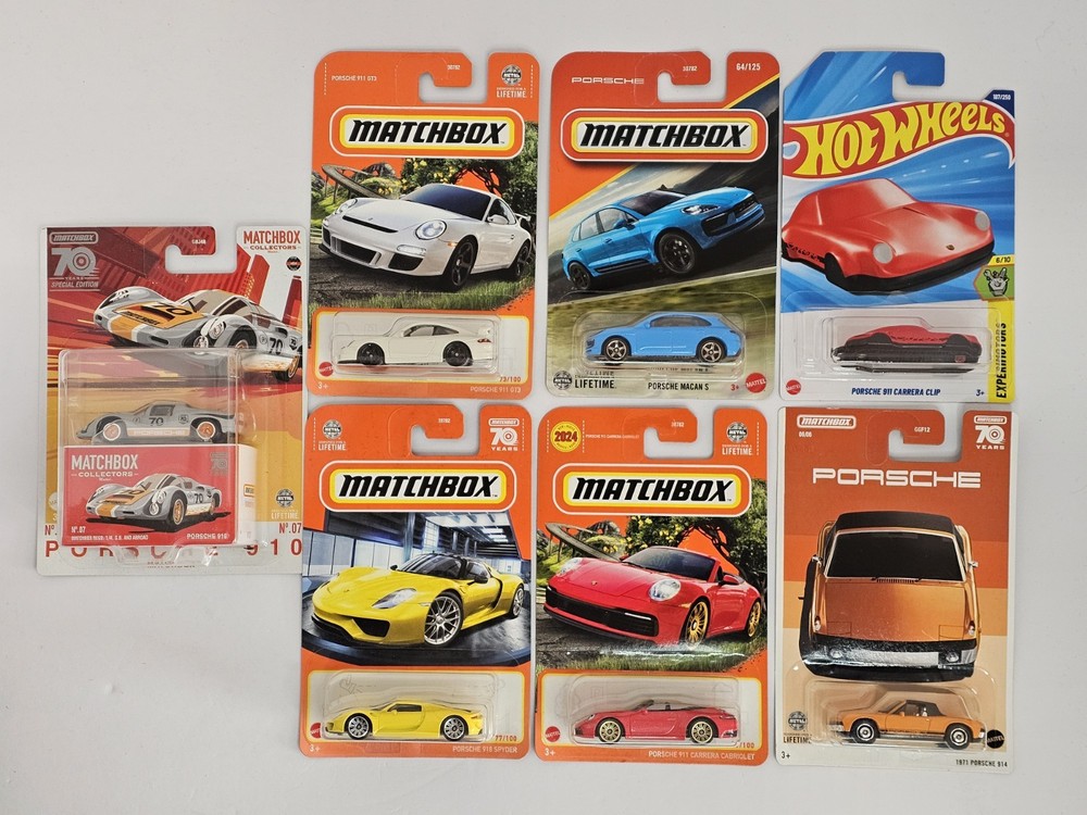Matchbox Lot Of 7 Porsche