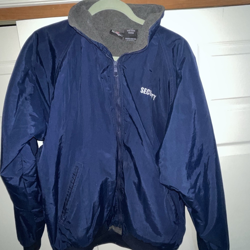 Six Flags Fleece Lined Security Jacket Small Size for Comfort