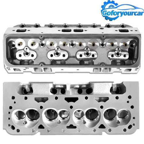 1 Pair For Chevy SBC 283 302 350 400 Bare Cylinder Heads 205cc/64cc Angle Plug