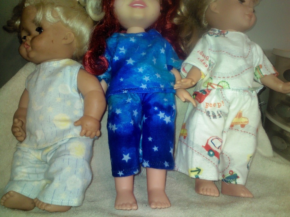 CLEARANCE SALE DOLL CLOTHES 3 SETS PAJAMAS FIT 10 11 12 INCH SET 5-image