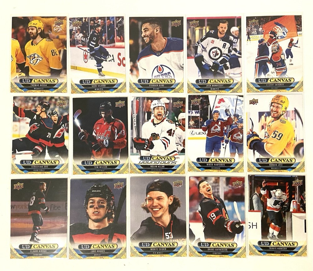 2024-25 Upper Deck UD Canvas Lot - 15 Cards w/ Young Guns Insert