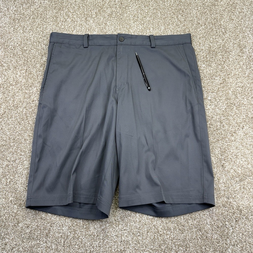 Nike Golf Standard Fit Dri Fit Shorts Mens Size 35 Gray Flat Front 639799-021 *