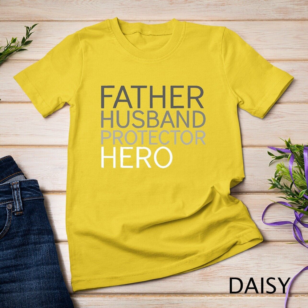 Unisex Fathers Day Shirt Father Husband Protector Hero T Shirt Sweatshirt-image