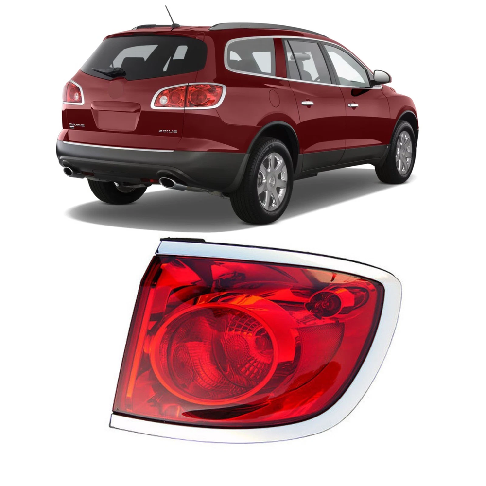 For 2008-2012 Buick Enclave Halogen Tail Light Outer With Bulbs Passenger Side