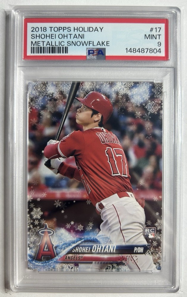 2018 Topps Holiday Shohei Ohtani #HMW17 Metallic Snowflake (RC) PSA 9