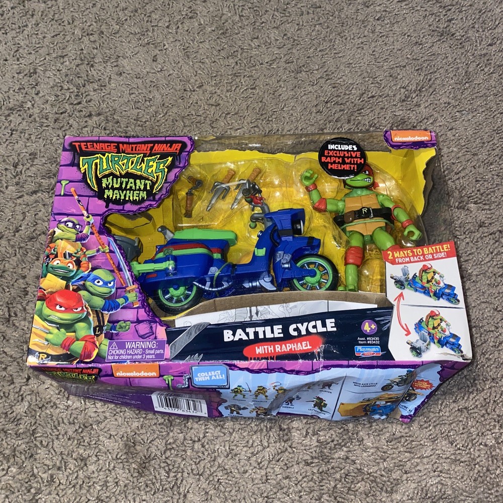 Teenage Mutant Ninja Turtles: Mutant Mayhem Battle Cycle W/ Raphael! AS-IS!