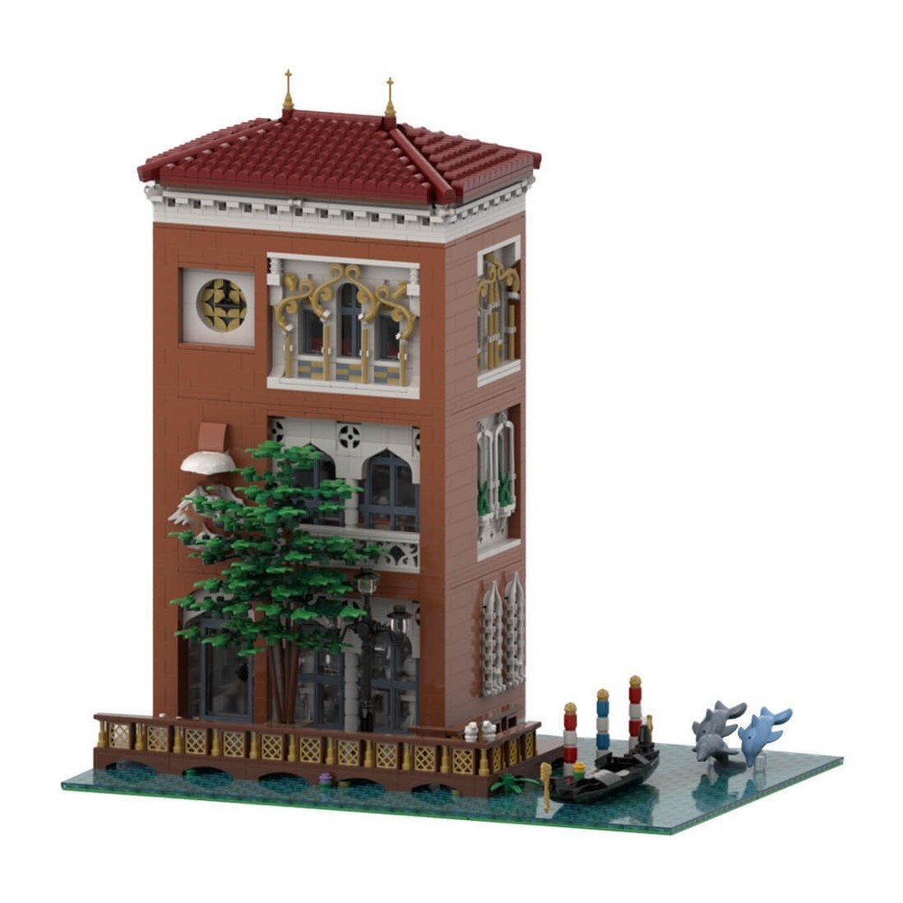 MOC-124268 Art Gallery in Venice Classic Architecture Building Model 4242 Pcs