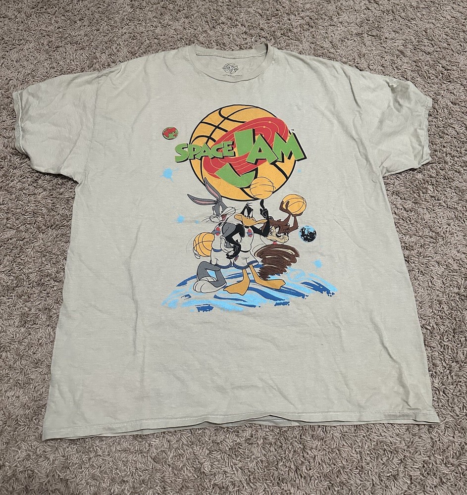 Space Jam Retro Cartoon Basketball Jersey Graphic Tee Shirt