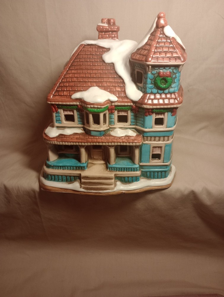 Lefton Vintage Colonial Village The Ardmore House 1989 #07338 Lighted