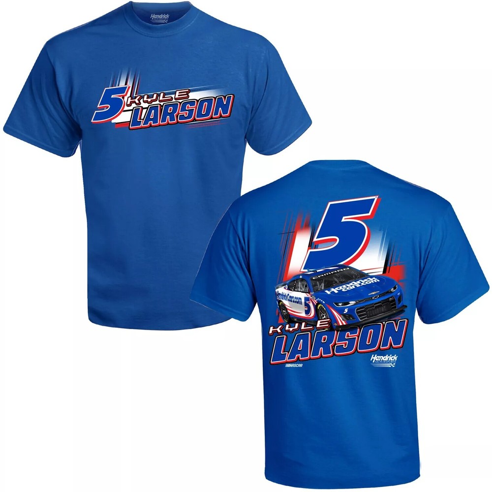 Kyle Larson #5 NASCAR Cup Series Blue Hot Lap Short Sleeve T-Shirt