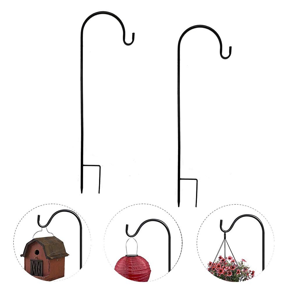 2 Pack Shepherd Hook 35 inch Tall Garden Outdoor Hook for Hanging Solar Light...