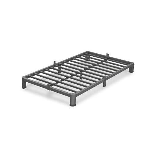 Size Bed Frame, 3500Lbs Heavy Duty Metal Platform with Round Corner Twin 4 Inch