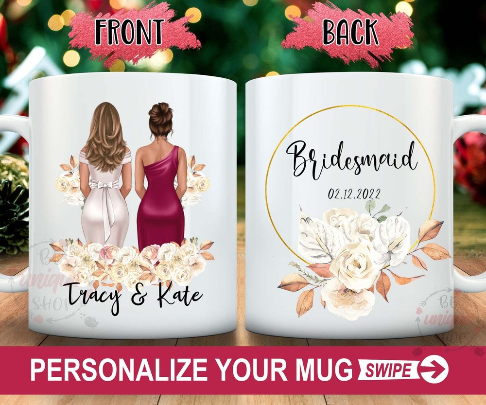 Custom Bridesmaid Coffee Mug Will You Be My Bridesmaid Maid Of Honor Mug