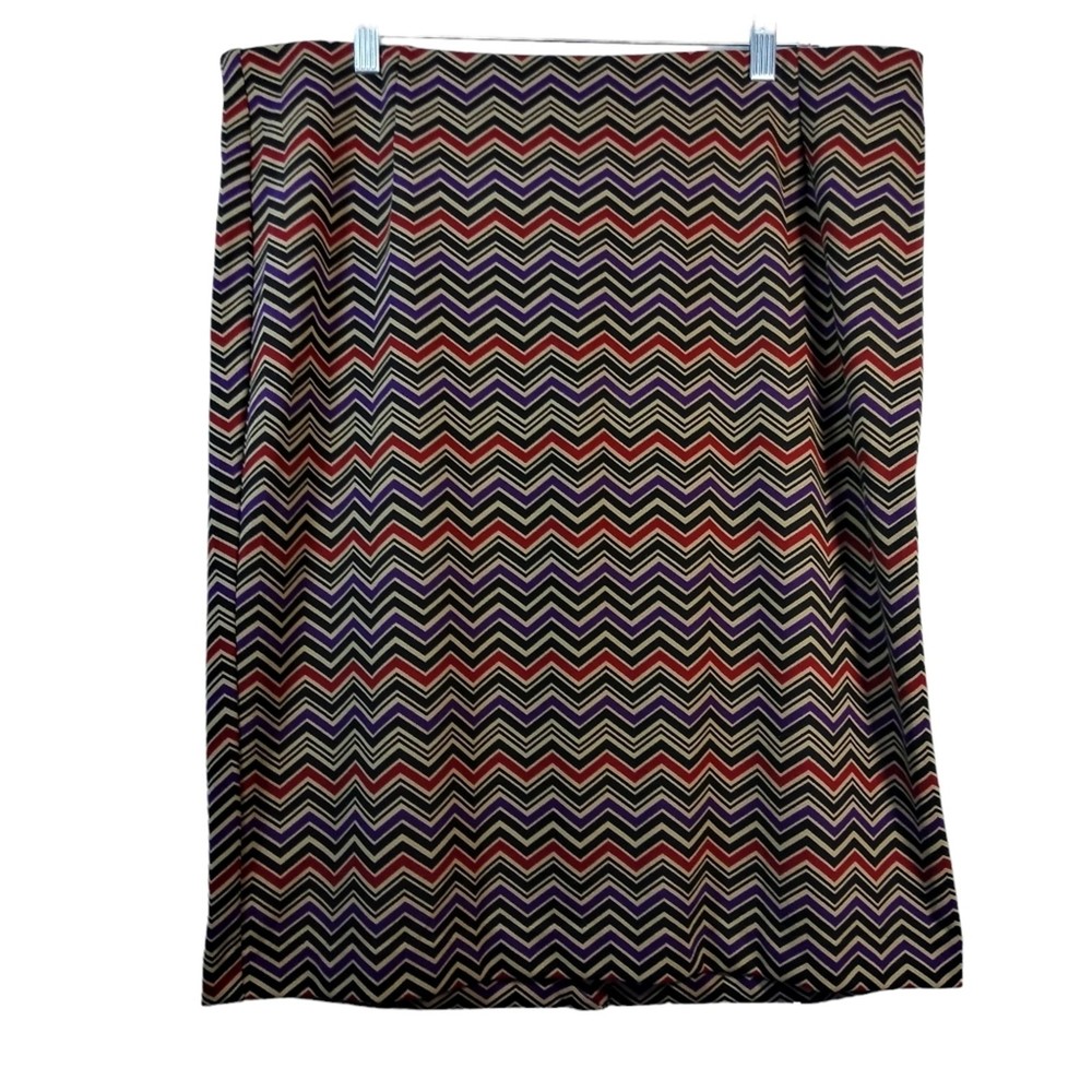 Lane Bryant Colorful Chevron Print Pencil Skirt Size 18 Plus Size