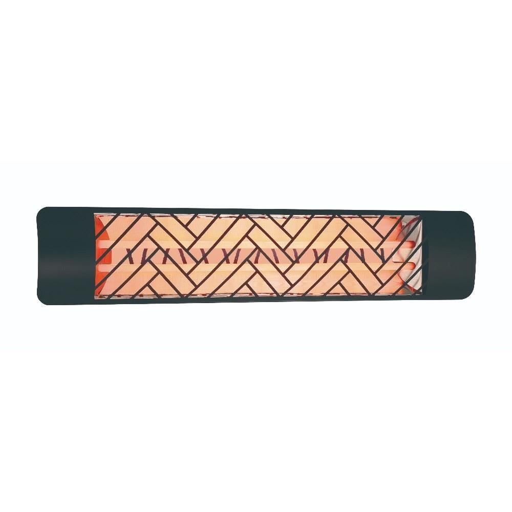 4000 Watt Electric Infrared Dual Element Heater-240 Voltage-Black Finish-Chevron