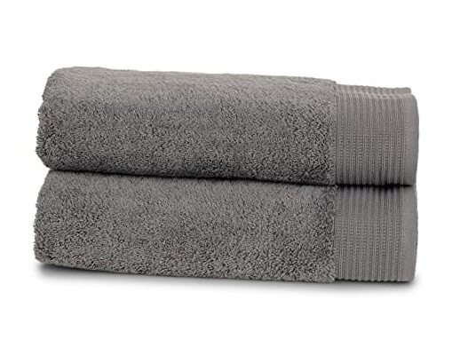Organic Cotton Luxury Towels, Soft Absorbent 100% 2 x Bath Towels Wild Dove