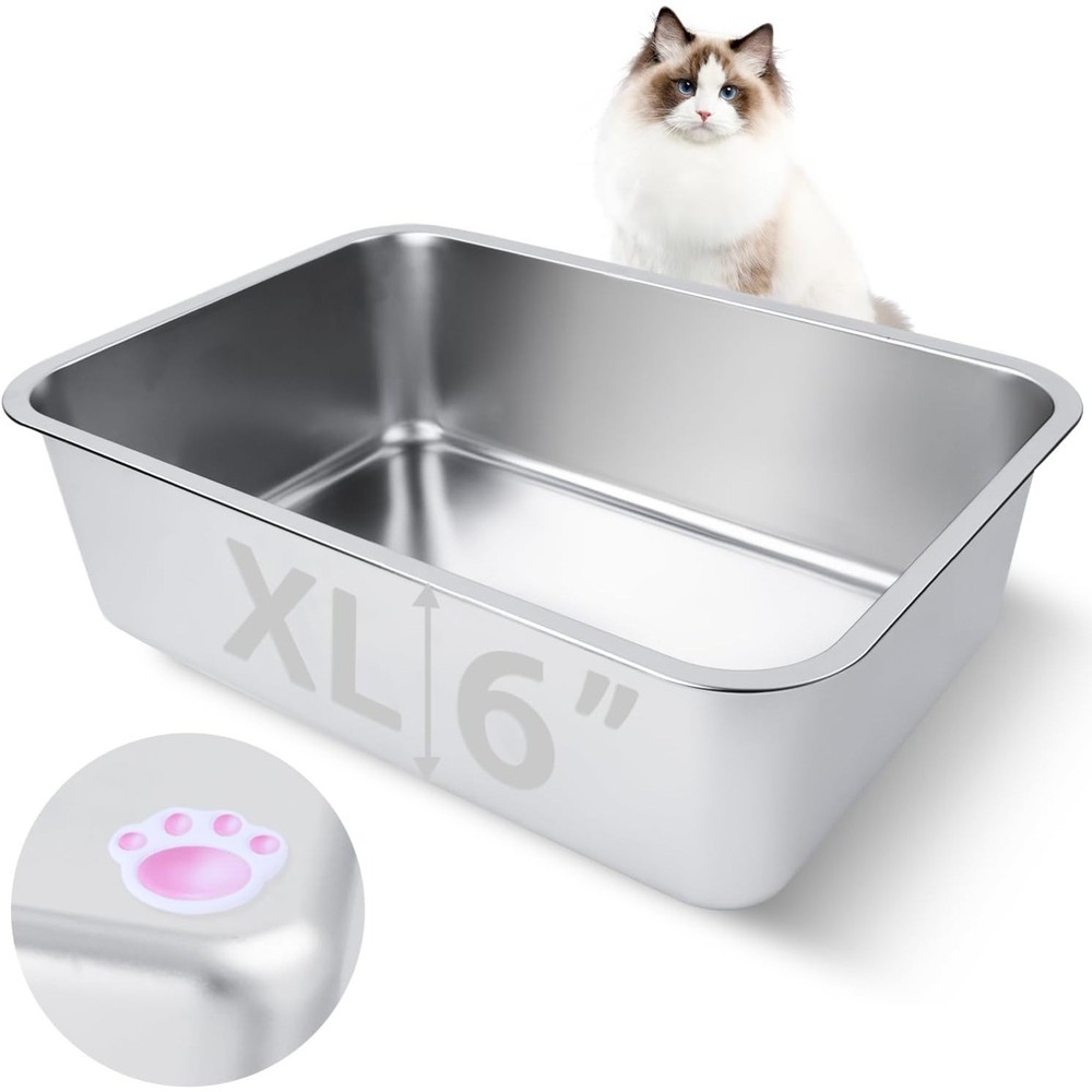 Cat Litter Box for Adult Cats or Kitty/Kitten 19.5