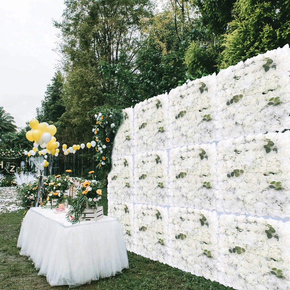 12pcs Flower Wall Panel Floral Backdrop Flower Wall Decoration FOR Wedding Party