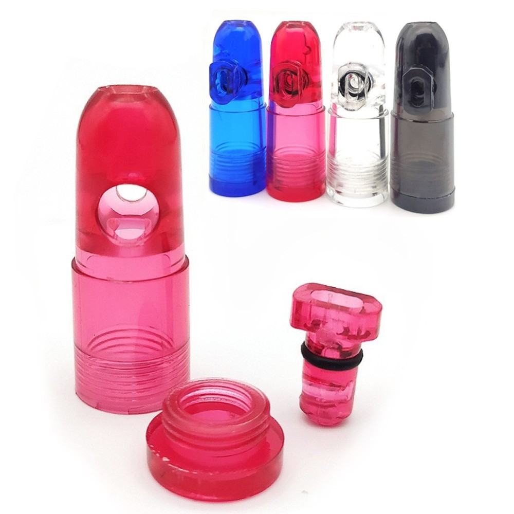 3Pcs Colorful Plastic Bullet Snuff Dispenser Spice Bottles for Party Accessories