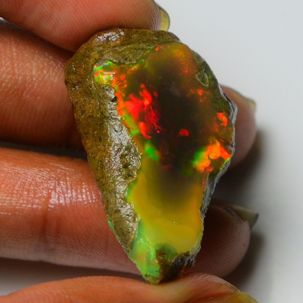 Stunning Ethiopian Opal Rough 37.80 Cts, Large Oil Opal Specimen Natural Opal