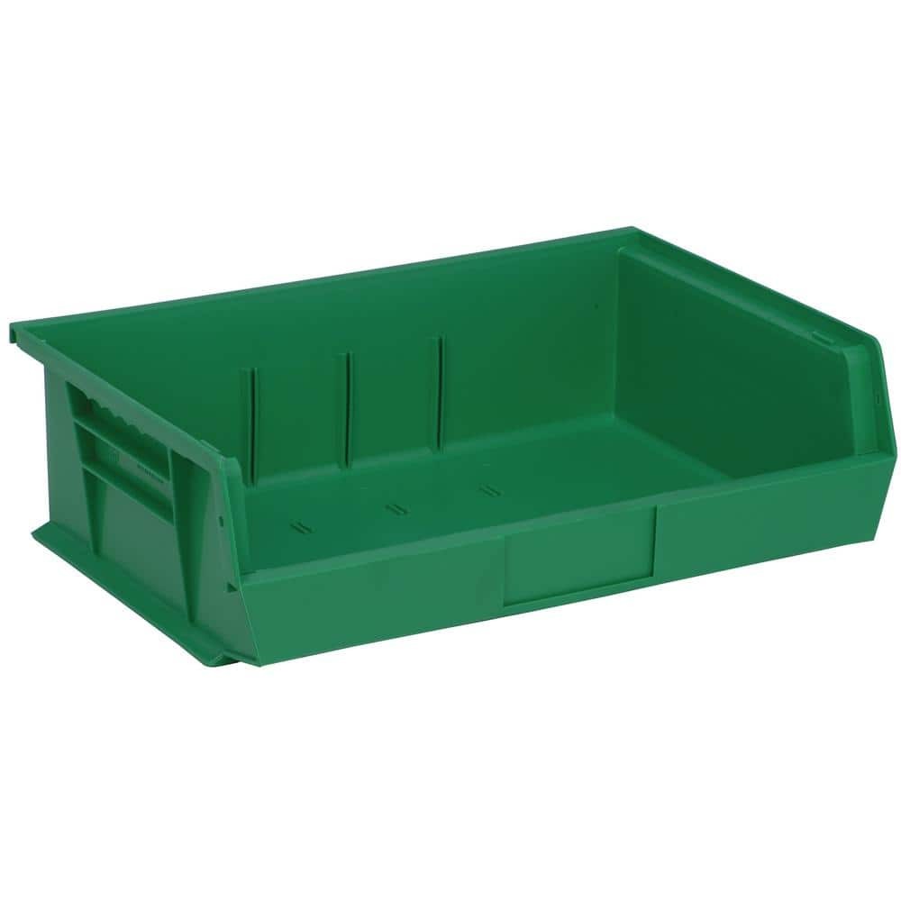 Ultra Series 7.77 qt. Stack and Hang Bin in Green(6-Pack)