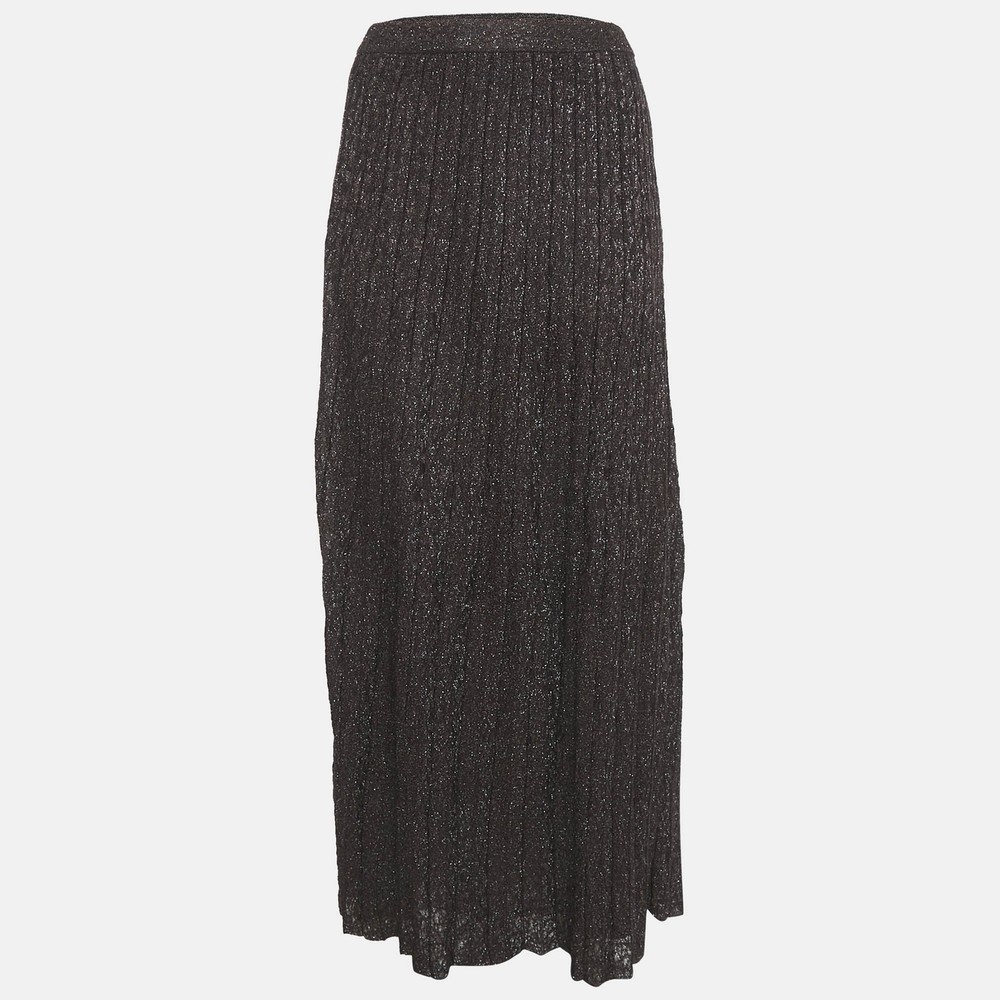 M Missoni Purple Lurex Knit Maxi Skirt S