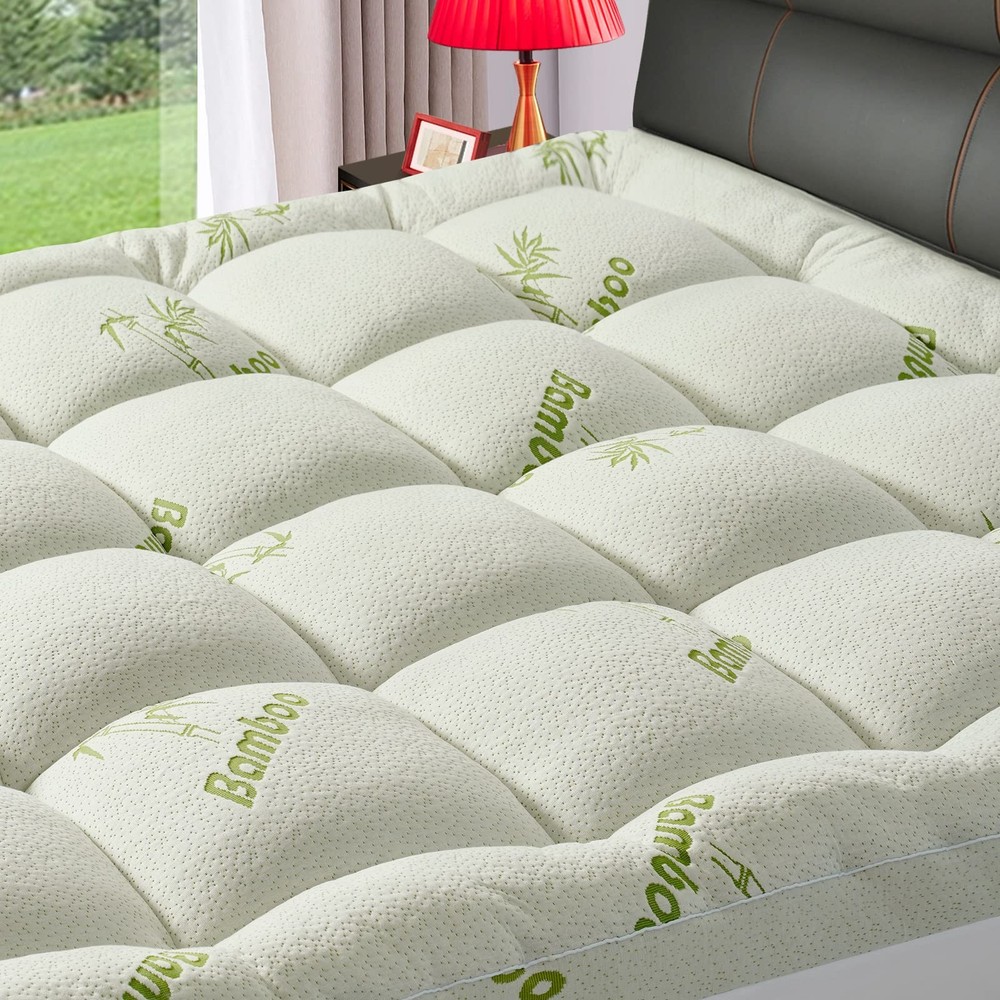 Premium Viscose Made from Bamboo Queen Size Mattress Topper for Back Pain,120...