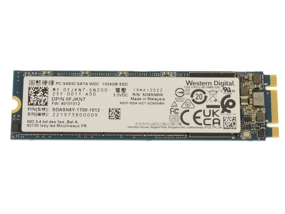 Solid State Drive Dell FJKN7 1 TB Internal Solid State Drive - 6 Gbps - SATA