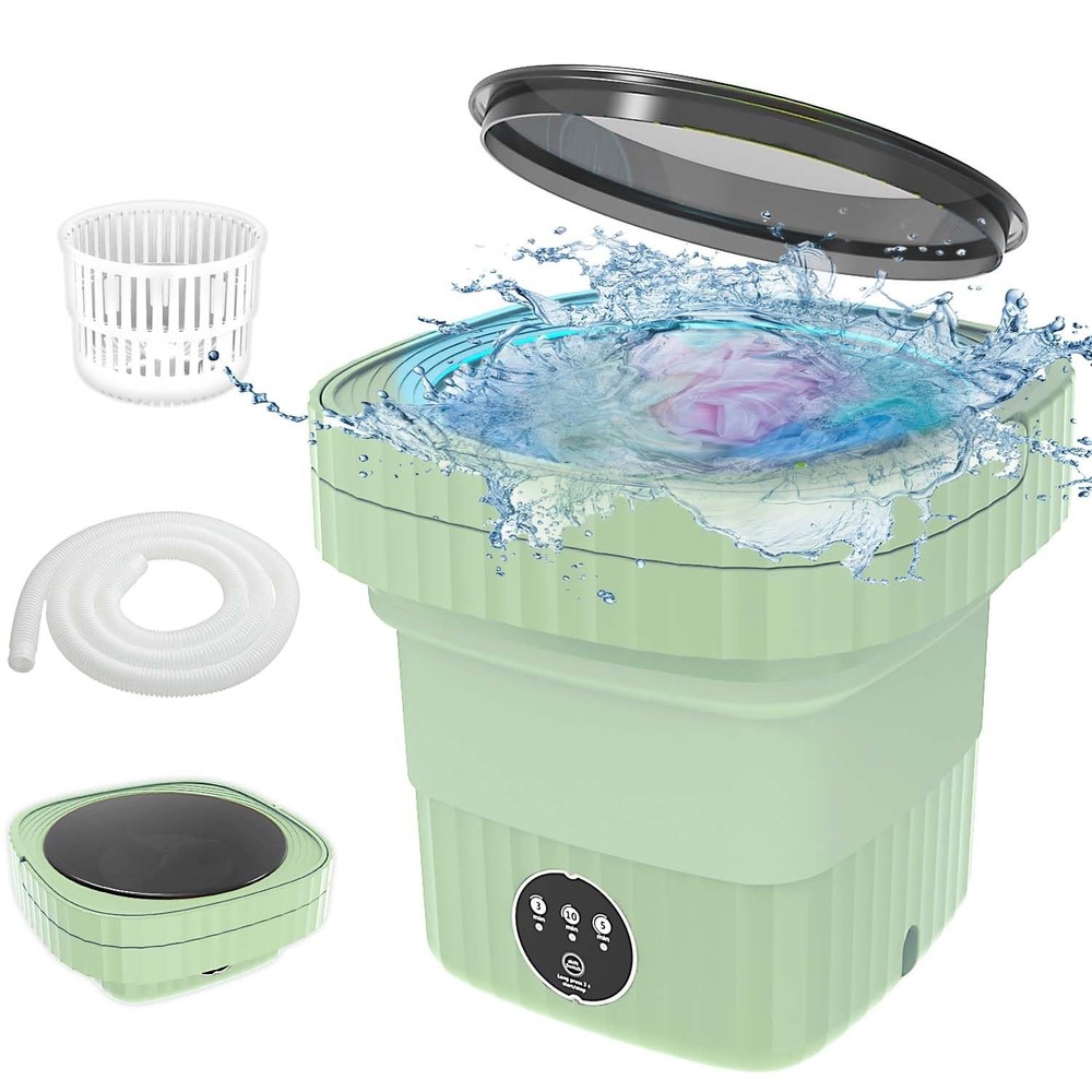 Portable 10L Large Capacity Foldable Mini Washing Machine for Compact Spaces