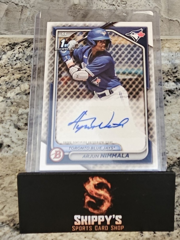 ARJUN NIMMALA 2024 Bowman 1st Auto Rookie Paper #PPRA-AN Toronto Blue Jays RC