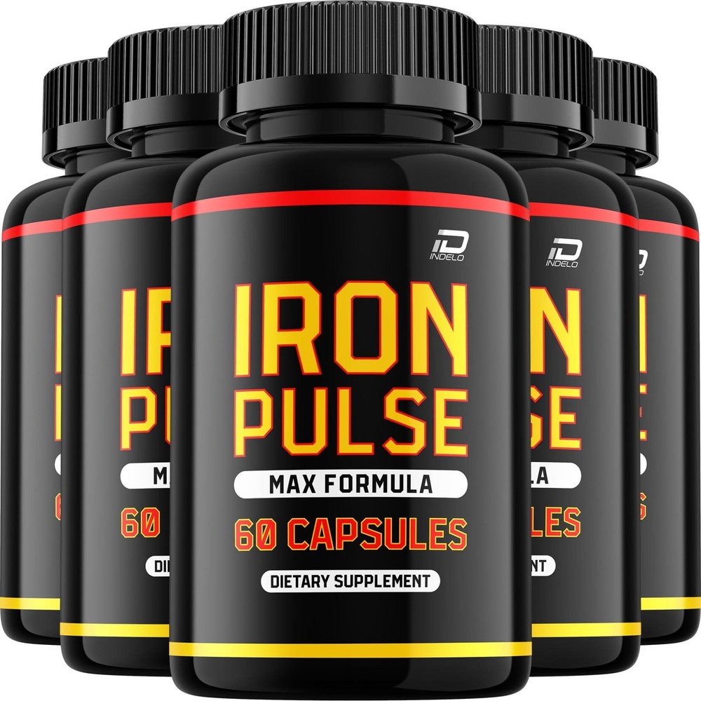 (5 Pack) IronPulse Capsules – Iron Pulse Vitamin Complex Pills, Energy