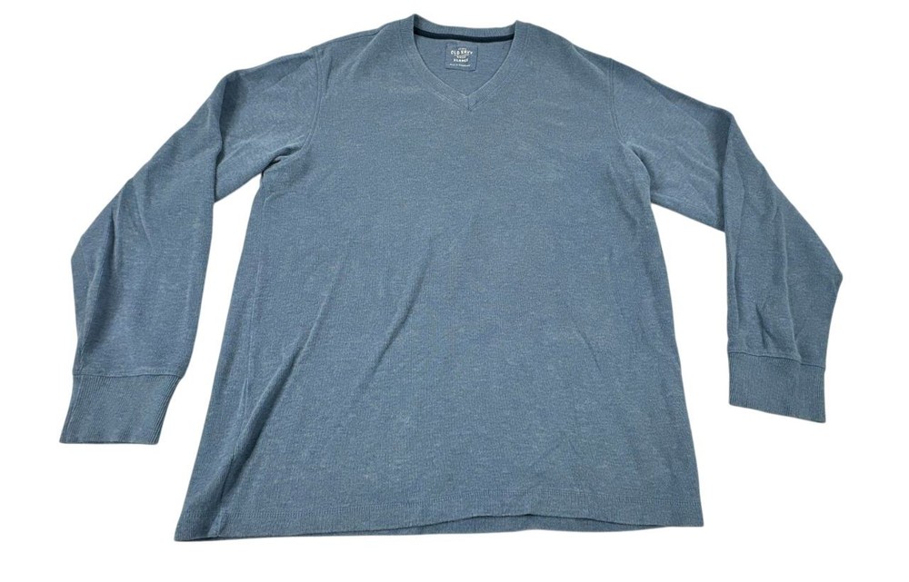 Old Navy Blue Long Sleeve V Neck Pullover Sweater. Men's - Size XL