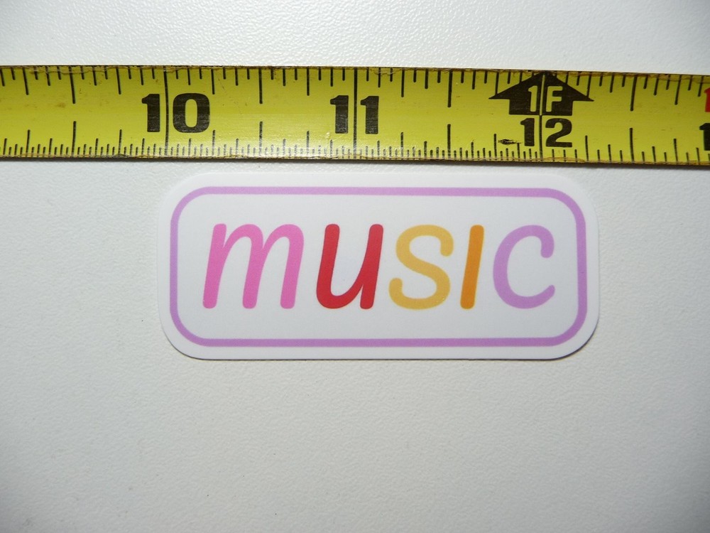Music Border Colors Decal Sticker for Musicians and Band Fans