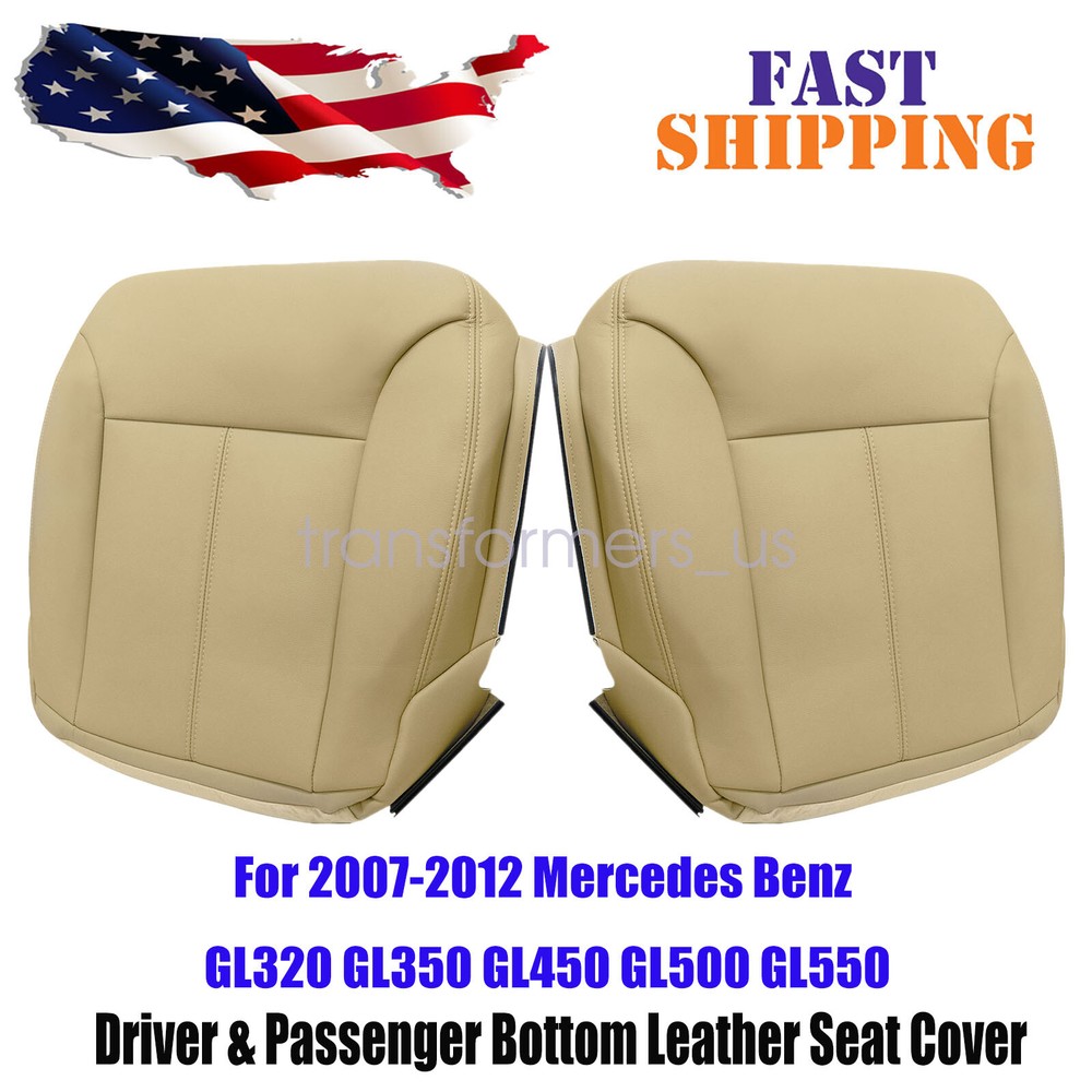 For 2007 2008 2009 Mercedes Benz GL350 Front Side Bottom Leather Seat Cover Tan