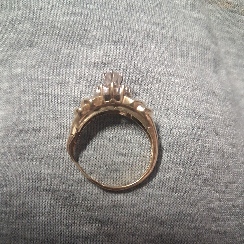 1.49ctw Marquise Cut Diamond w/ Halo Engagement Ring 14k Yellow Gold Size 9.25