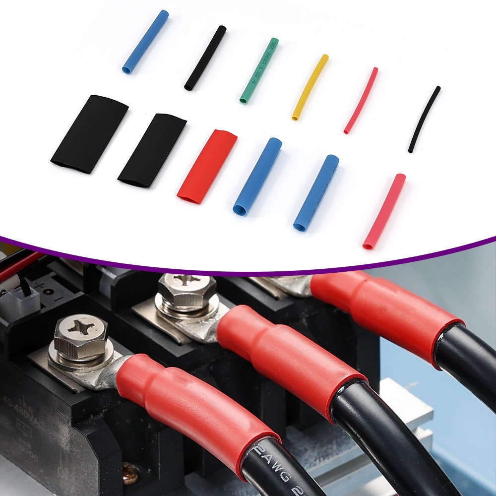 560 x 2:1 Heat Shrinking Tubing Tube Sleeving Wrap Cable Wire ,5 Colors 12 Sizes