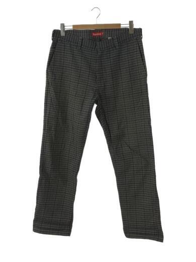 SUPREME Straight pants 34 cotton GRY houndstooth