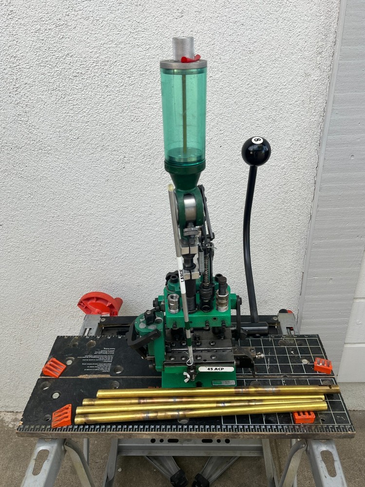 VINTAGE 1980'S RCBS GREEN MACHINE INLINE PROGRESSIVE RELOADING PRESS .45 ACP